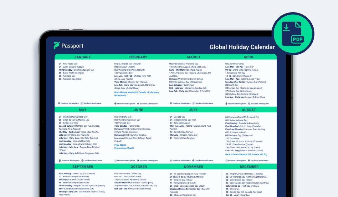 International Holiday Calendar | 2025 & 2026: Key Dates for Ecommerce Brands