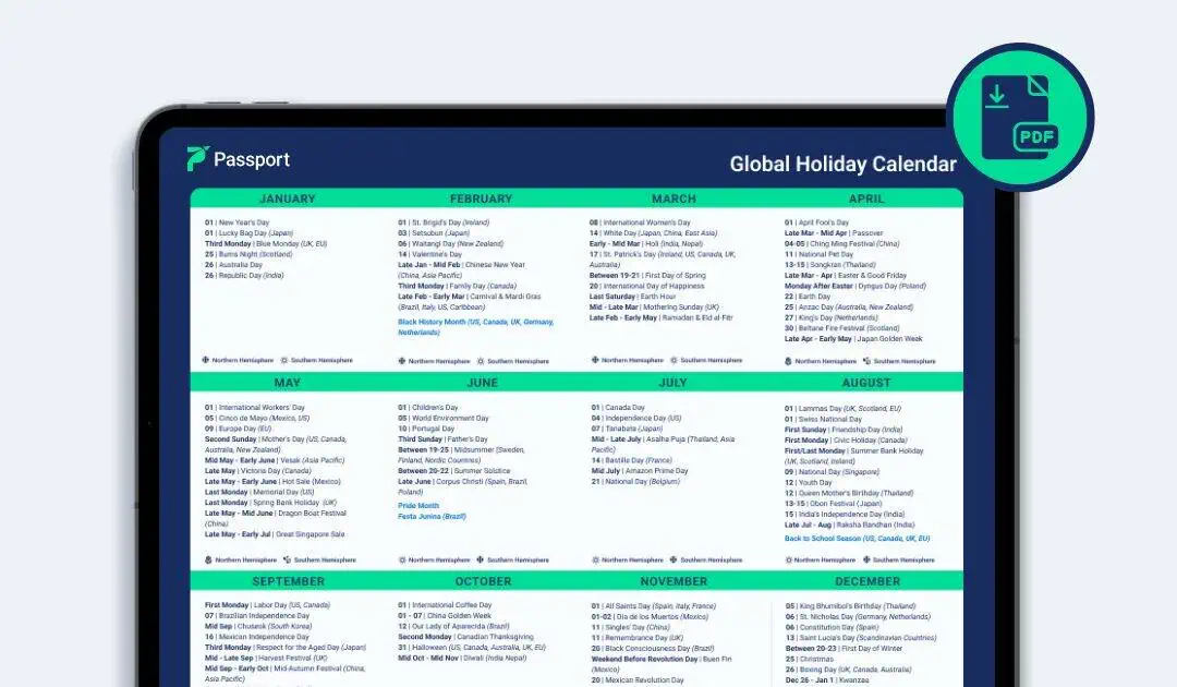 International Holiday Calendar | 2025 & 2026: Key Dates for Ecommerce Brands