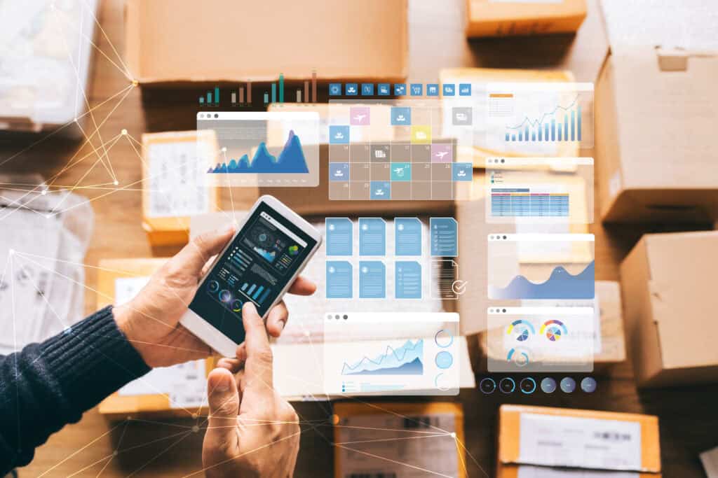 Business marketing and product delivery with customer relationship management system and enterprise resource planning.Strategic data planning.not ai generated