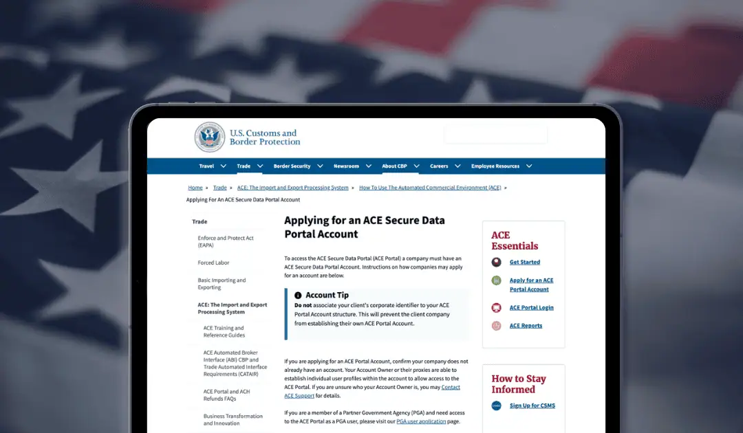 How to Get a CBP ACE Account