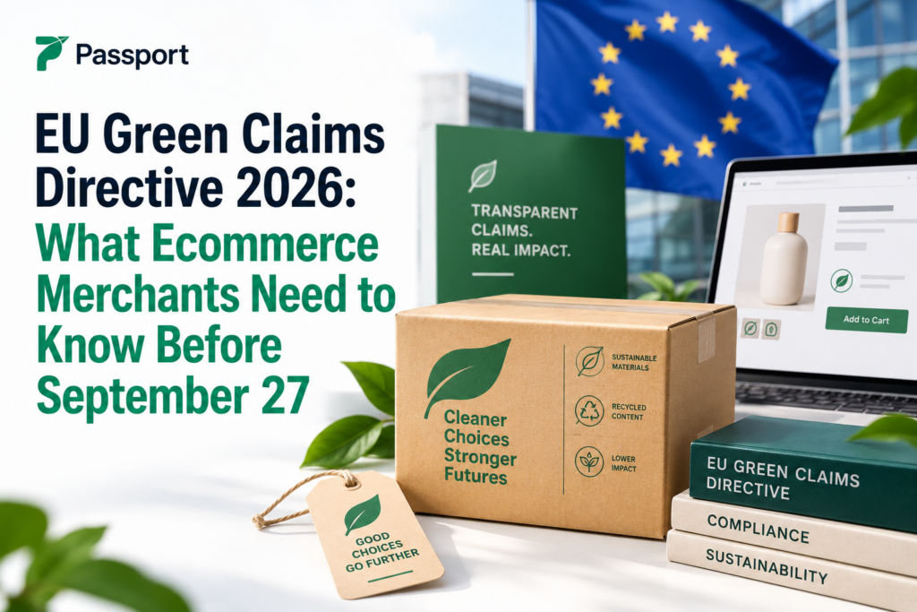 EU Green Claims Directive 2026, eco-friendly packaging, and international e-commerce solutions.